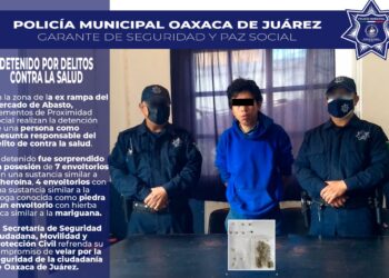 Policía Municipal detiene a persona en posesión de droga