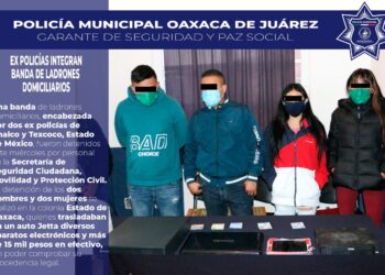 Policía Municipal detiene a dos ex policías del Estado de México como presuntos autores de robo domiciliario