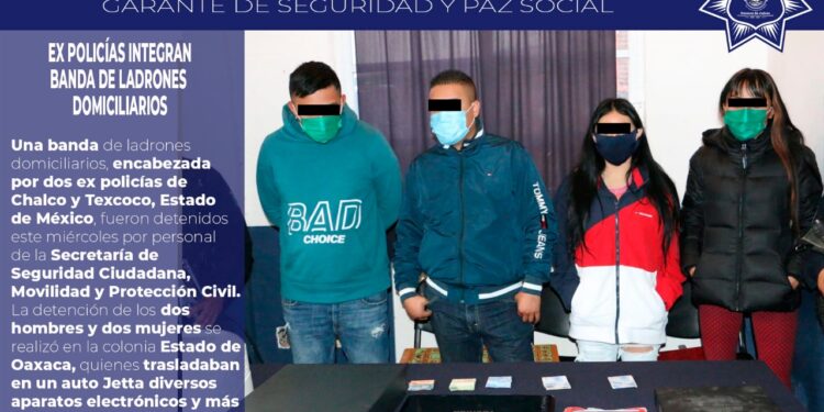 Policía Municipal detiene a dos ex policías del Estado de México como presuntos autores de robo domiciliario