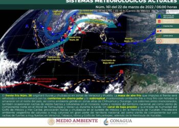 DURANTE ESTE DÍA, EL FRENTE FRÍO No. 38 SE DESPLAZARÁ SOBRE EL NORTE Y ORIENTE DEL PAÍS.