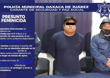 Policía Municipal detiene a persona como presunta responsable del delito de feminicidio