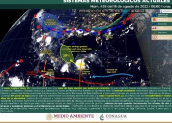 Lluvias puntuales intensas con descargas eléctricas y caída de granizo en el noroeste y sureste del país