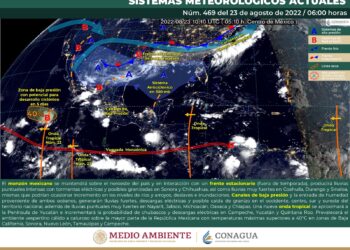 Pronóstico de lluvias puntuales muy fuertes es Oaxaca y Chiapas.