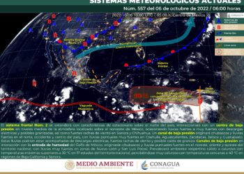 Lluvias puntuales fuertes en el sureste mexicano.