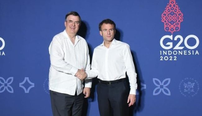 El canciller Ebrard llama a movilizar recursos contra la pobreza y cambio climático en los márgenes de la Cumbre del G20 en Indonesia