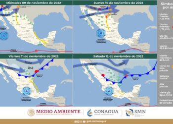 Rachas de viento fuertes a muy fuertes y descenso de temperatura se prevén en el transcurso del día sobre el noroeste del país, así como probable caída de aguanieve o nieve durante esta mañana en sierras de Baja California