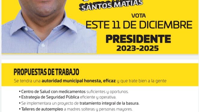 Compromisos de Porfirio Santos Matías