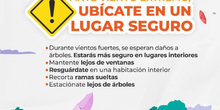 Emite Protección Civil recomendaciones ante fuertes vientos