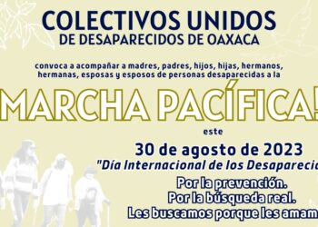 Marcha en el Día Internacional de los Desaparecidos en Oaxaca