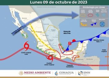 Ante frente frío número 4, probabilidad de lluvias en Cuenca, norte del Istmo, Sierra de Flores Magón y Sierra de Juárez