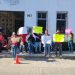 Trabajadores del CONALEP de Huajuapan de león cierran las oficinas de la Junta Especial del Trabajo